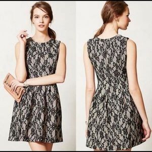 Anthropologie Black Lace Dress